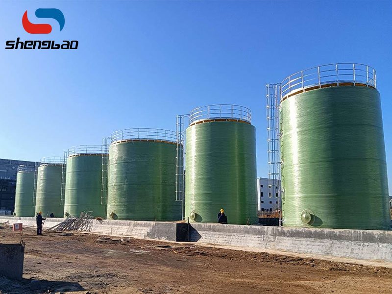 Shandong Punio new material annual output of 200,000 tons of water treatment agent project FRP storage tank